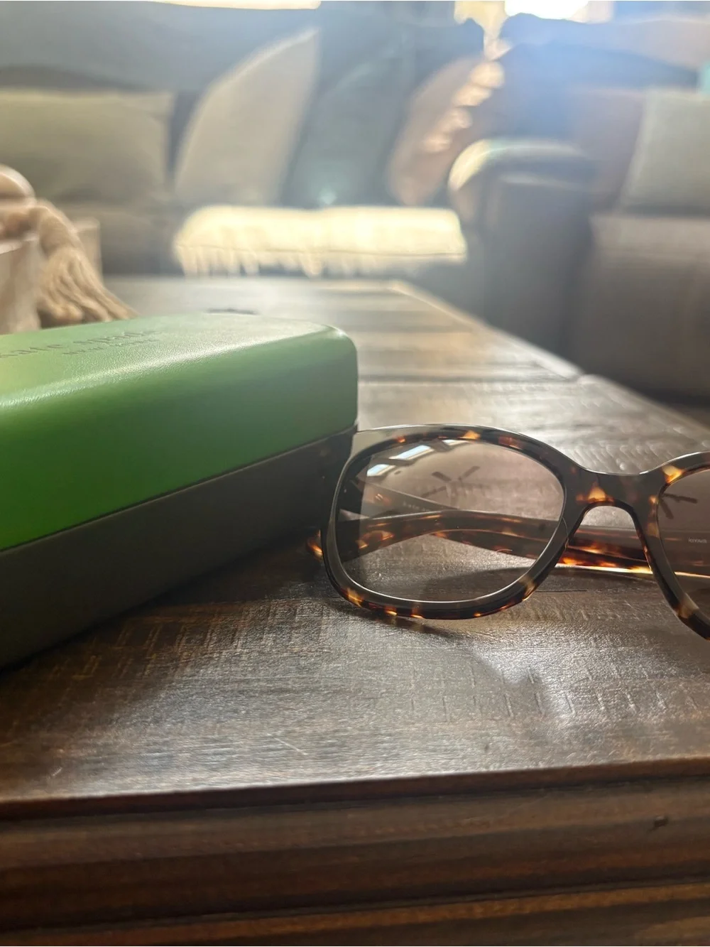 kate spade Kiya/S Square Tortoiseshell Frame Sunglasses + Case & Cloth